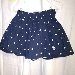 Super cute Abercrombie & Fitch navy blue polka dot miniskirt size small!!!